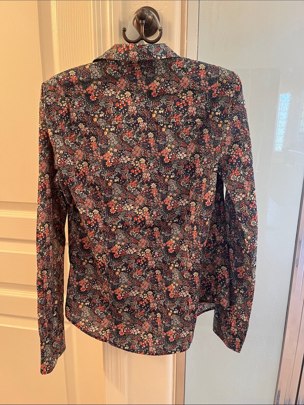 J. Crew Liberty Print Navy Floral Button-Down Shirt - Picture 5 of 5